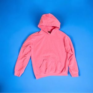 Guildan Heavyweight Hoodie Bubblegum Pink Thick Vintage Oversized Large